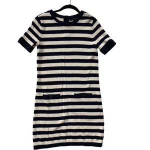 Banana Republic Striped Navy and Cream Mini Dress